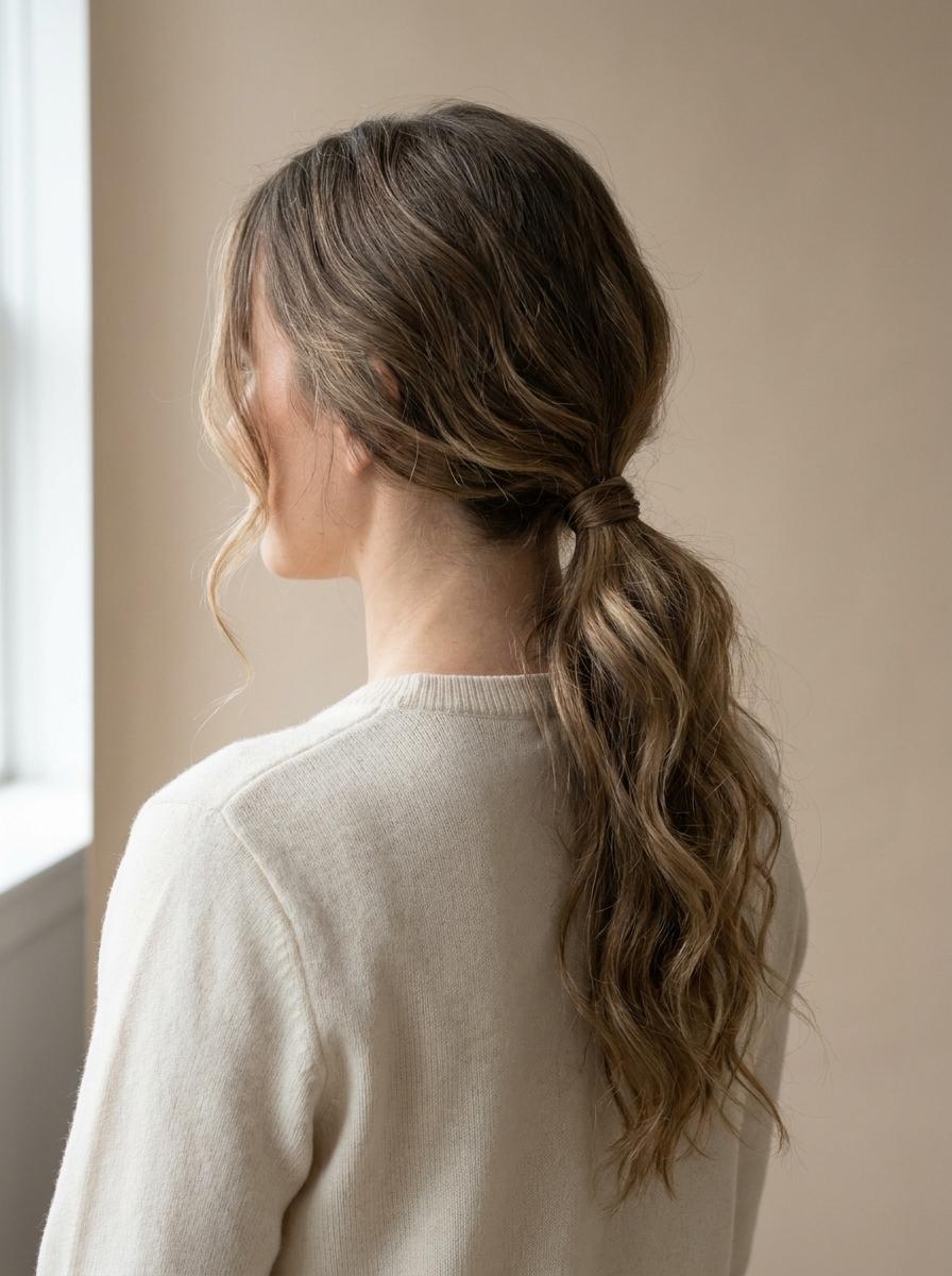 Half-up Ponytail - schöne Frisur für lange Haare